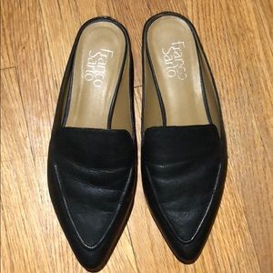 Franco Sarto Pointed Toe Leather Mules